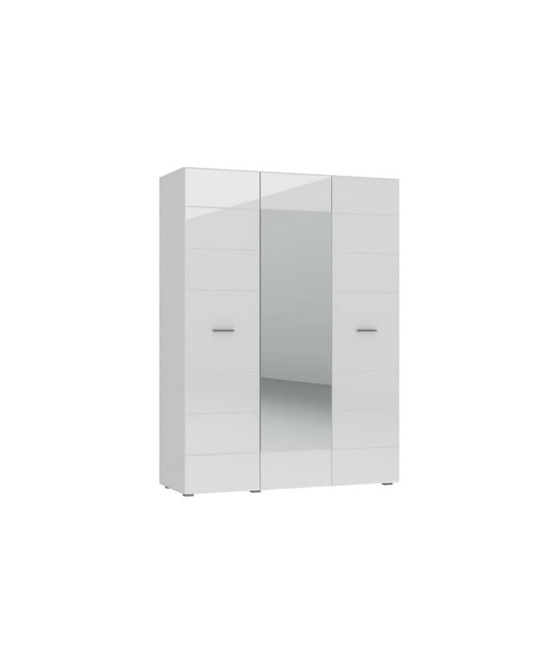 Шкаф 3-х дверный GLOSS (НКМ) мдф глянец Белый/Белый